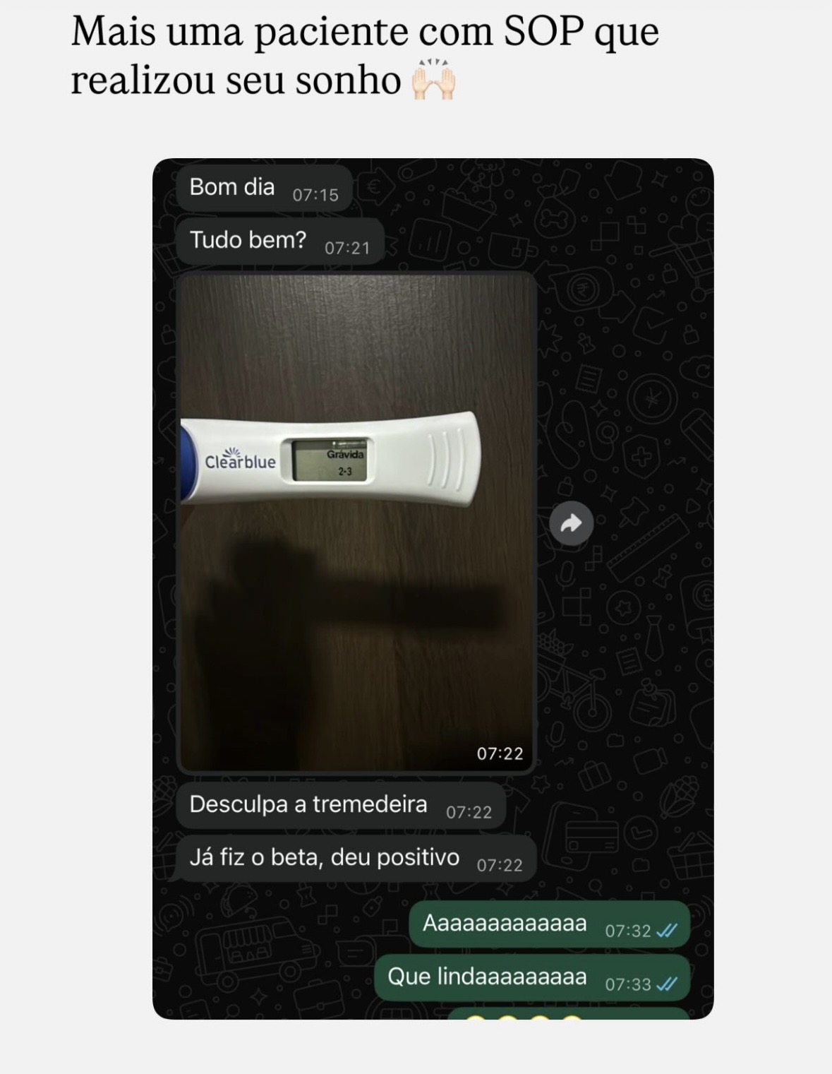 Relato de paciente da nutricionista La&iacute;sa Curti